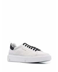 Мужские бело-черные замшевые низкие кеды от Tagliatore