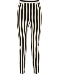 Женские бело-черные классические брюки в вертикальную полоску от Dolce & Gabbana
