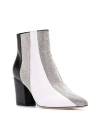 Бело-черные кожаные ботильоны от Sergio Rossi