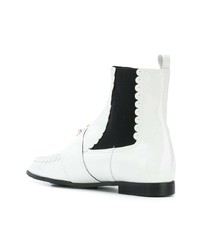 Бело-черные кожаные ботильоны от Suecomma Bonnie