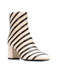 Бело-черные кожаные ботильоны от Sonia Rykiel