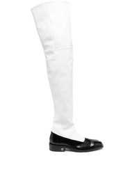 Мужские бело-черные кожаные ботинки челси от Gmbh