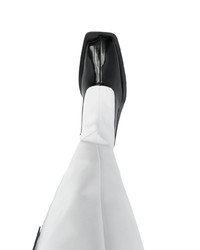 Мужские бело-черные кожаные ботинки челси от Gmbh