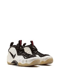 Мужские бело-черные кожаные высокие кеды от Nike