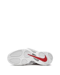 Мужские бело-черные кожаные высокие кеды от Nike