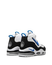 Мужские бело-черные кожаные высокие кеды от Nike