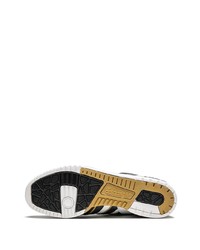 Мужские бело-черные кожаные высокие кеды от adidas