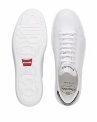 Мужские бело-черные кожаные низкие кеды от Church's