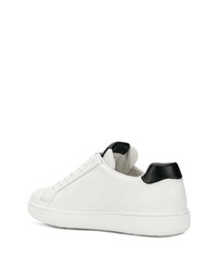 Мужские бело-черные кожаные низкие кеды от Church's