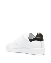 Мужские бело-черные кожаные низкие кеды от Officine Creative