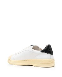 Мужские бело-черные кожаные низкие кеды от AUTRY