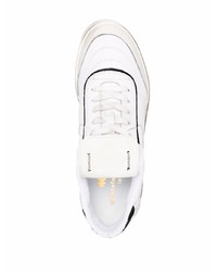 Мужские бело-черные кожаные низкие кеды от Pantofola D'oro