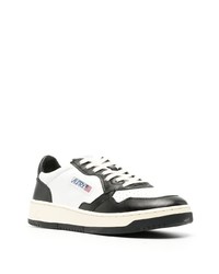 Мужские бело-черные кожаные низкие кеды от AUTRY