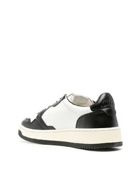 Мужские бело-черные кожаные низкие кеды от AUTRY