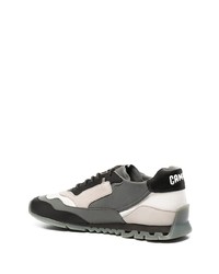 Мужские бело-черные кожаные низкие кеды от Camper