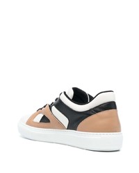 Мужские бело-черные кожаные низкие кеды от Ih Nom Uh Nit