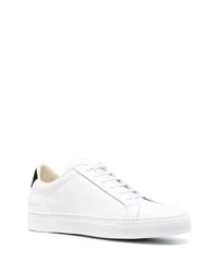 Мужские бело-черные кожаные низкие кеды от Common Projects