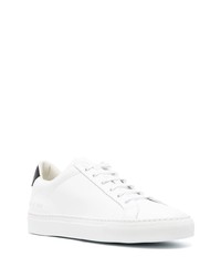 Мужские бело-черные кожаные низкие кеды от Common Projects