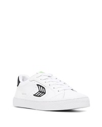 Мужские бело-черные кожаные низкие кеды от Cariuma