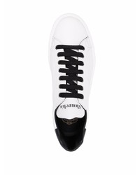 Мужские бело-черные кожаные низкие кеды от Church's