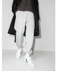 Мужские бело-черные кожаные низкие кеды от Veja