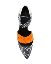 Бело-черные кожаные туфли с принтом от Pierre Hardy