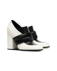 Бело-черные кожаные туфли от Proenza Schouler
