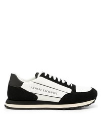 Мужские бело-черные кроссовки от Armani Exchange