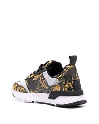 Мужские бело-черные кроссовки от VERSACE JEANS COUTURE