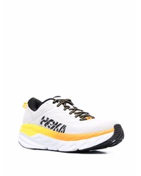 Мужские бело-черные кроссовки от Hoka One One