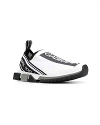 Мужские бело-черные кроссовки от Dolce & Gabbana