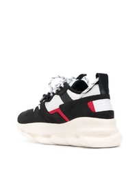 Мужские бело-черные кроссовки от Versace