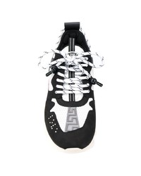 Мужские бело-черные кроссовки от Versace