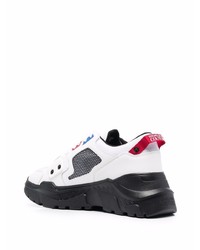 Мужские бело-черные кроссовки от VERSACE JEANS COUTURE