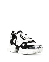 Мужские бело-черные кроссовки от Les Hommes