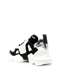 Мужские бело-черные кроссовки от Les Hommes