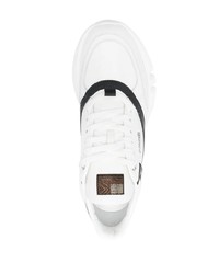 Мужские бело-черные кроссовки от Roberto Cavalli