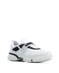 Мужские бело-черные кроссовки от Prada