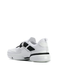 Мужские бело-черные кроссовки от Prada