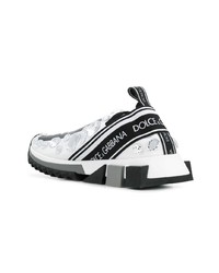 Женские бело-черные кроссовки от Dolce & Gabbana