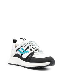 Мужские бело-черные кроссовки от Bally