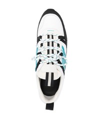 Мужские бело-черные кроссовки от Bally