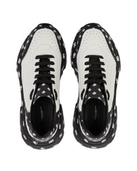 Мужские бело-черные кроссовки от Dolce & Gabbana