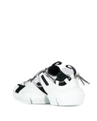Мужские бело-черные кроссовки от Jimmy Choo