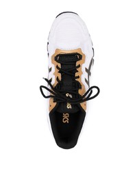 Мужские бело-черные кроссовки от Asics