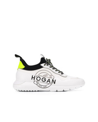 Мужские бело-черные кроссовки от Hogan