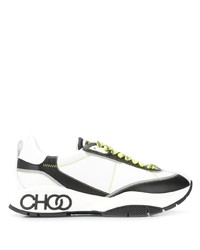 Мужские бело-черные кроссовки от Jimmy Choo