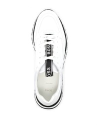 Мужские бело-черные кроссовки от BOSS