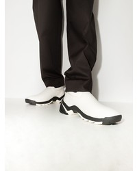 Мужские бело-черные кроссовки от Bottega Veneta