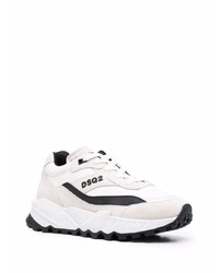 Мужские бело-черные кроссовки от DSQUARED2